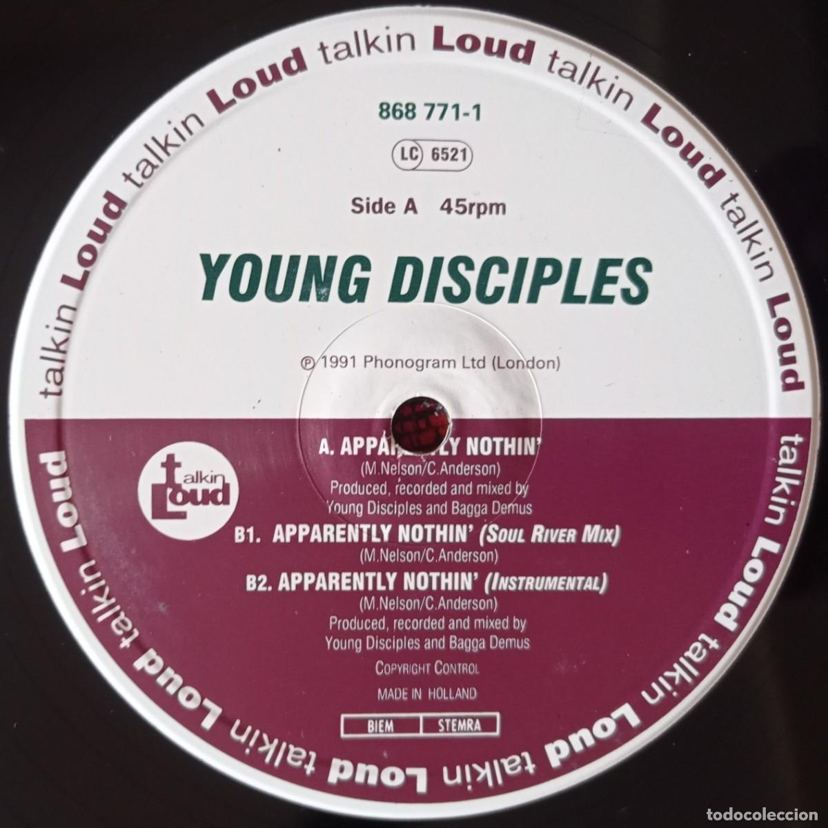 Discos de vinilo: YOUNG DISCIPLES ** Apparently Nothin ** MAXI SINGLE VINILO 1991 UK - Foto 4