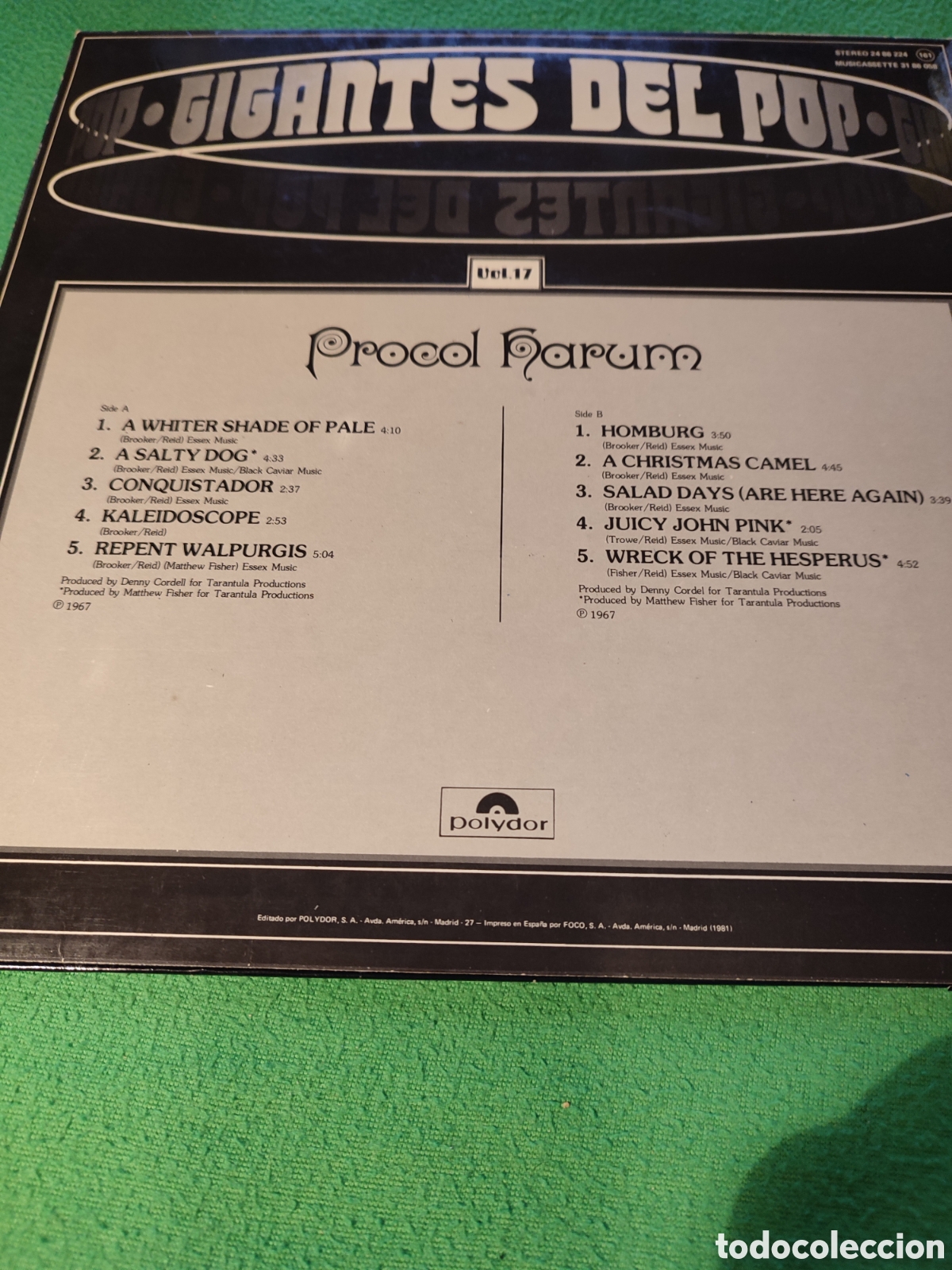 Discos de vinilo: Procol Harum - Gigantes del Pop 17 - Foto 2