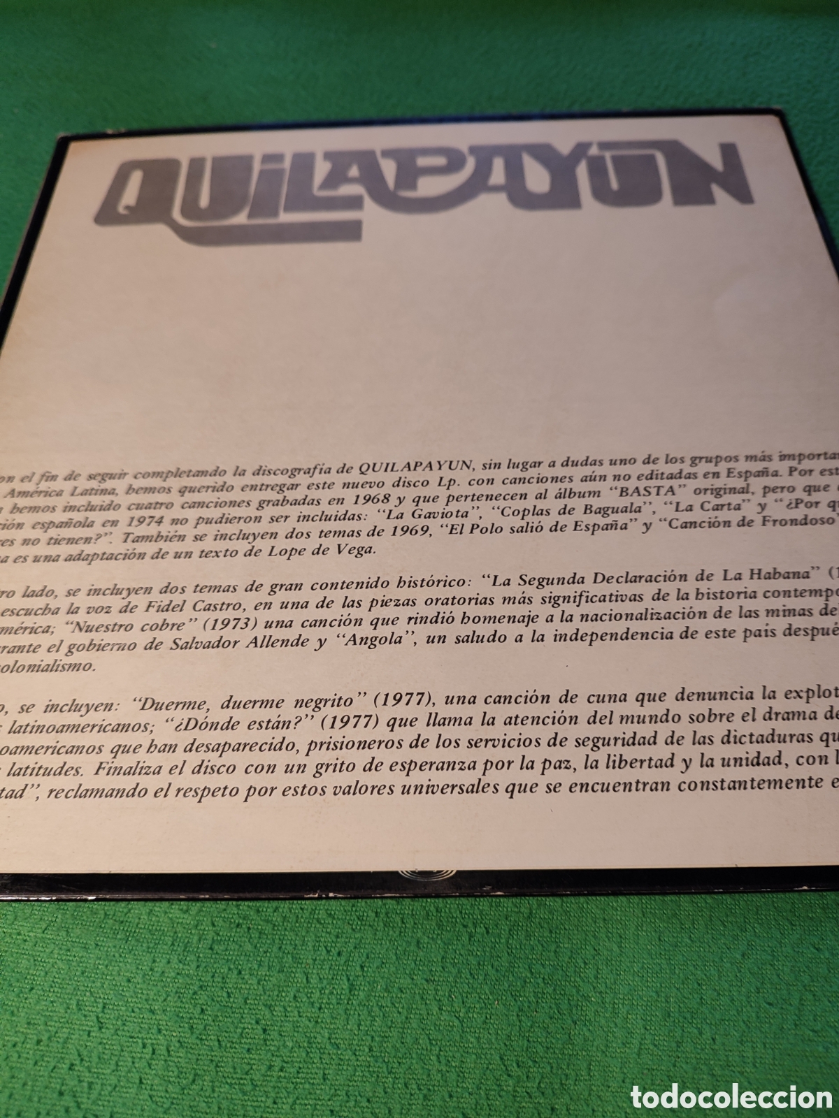 Discos de vinilo: Quilapayun - Libertad - Foto 3