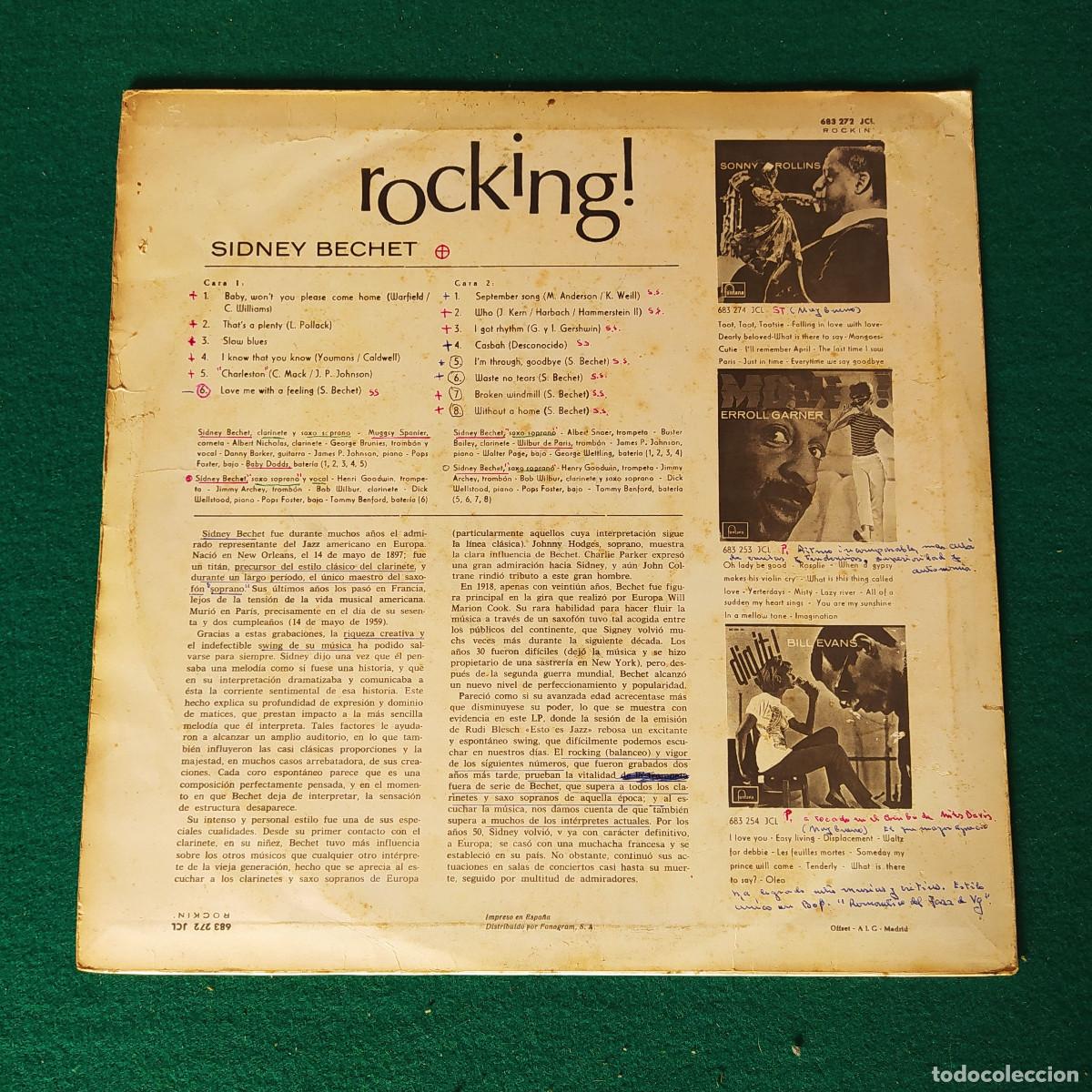 Discos de vinilo: Sidney Bechet &ndash; Rocking! - Foto 2