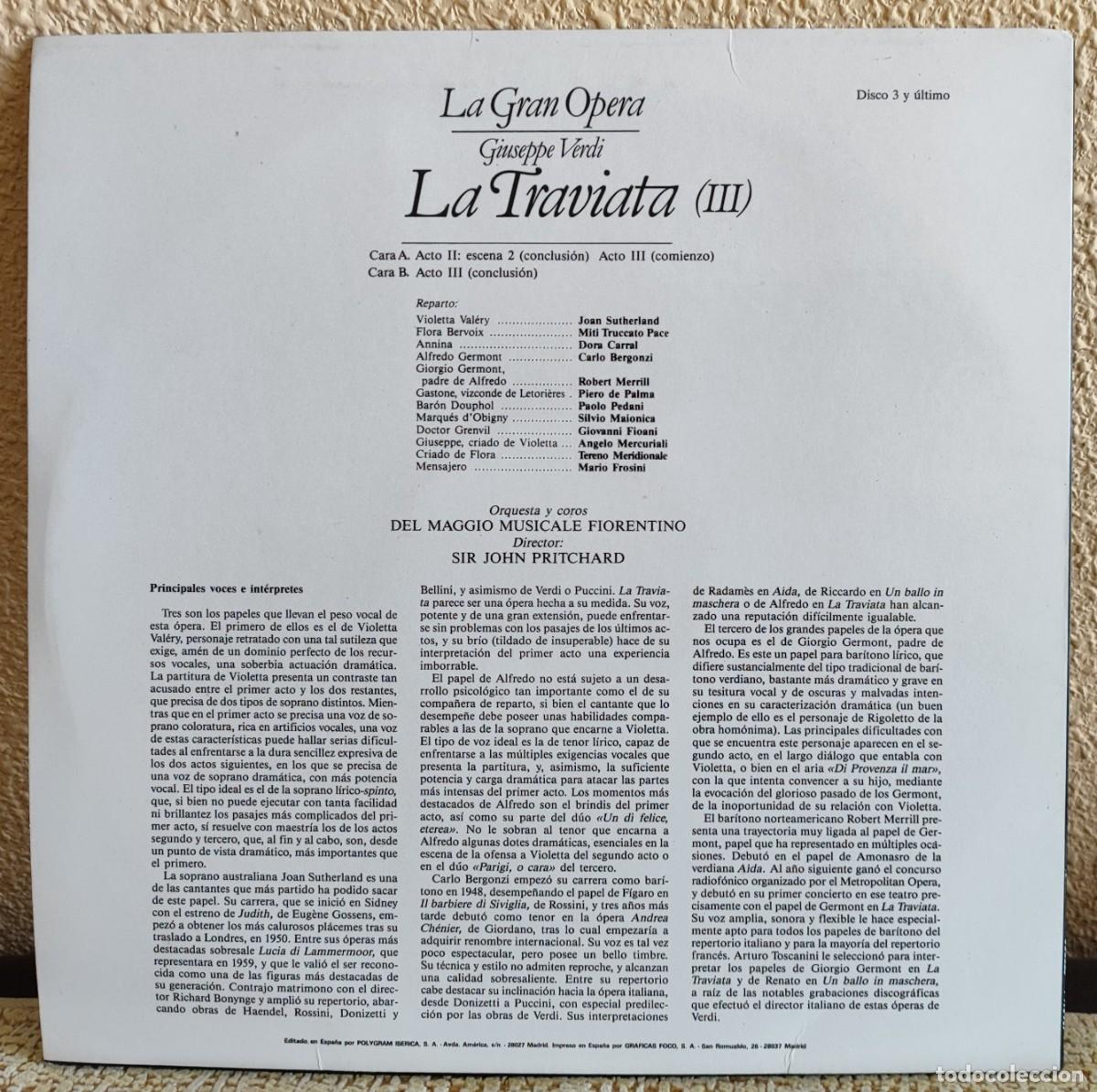 Discos de vinilo: LA TRAVIATA. 3 LP&acute;S. COMPLETA. - Foto 7