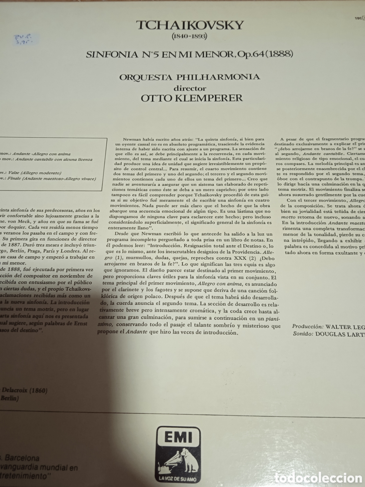 Discos de vinilo: Tschaikowsky - sinfon&iacute;a nr.5 - Foto 2