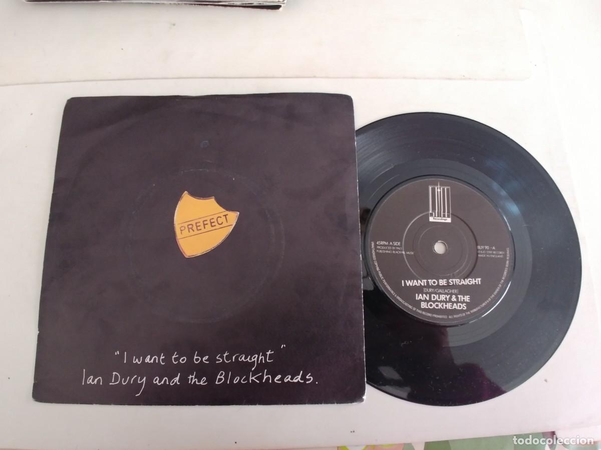 Discos de vinil: IAN DURY & THE BLOCKHEADS-SINGLE I WANT TO BE STRAIGHT