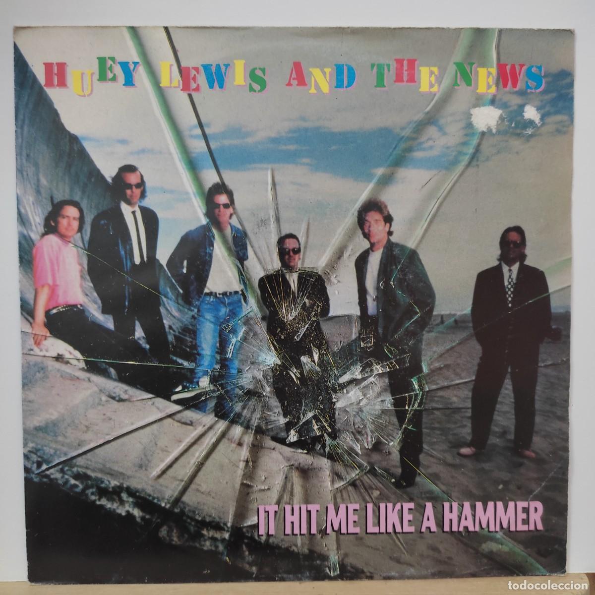 Discos de vinilo: HUEY LEWIS & THE NEWS IT HIT ME LIKE A HAMMER SINGLE 7&rdquo;