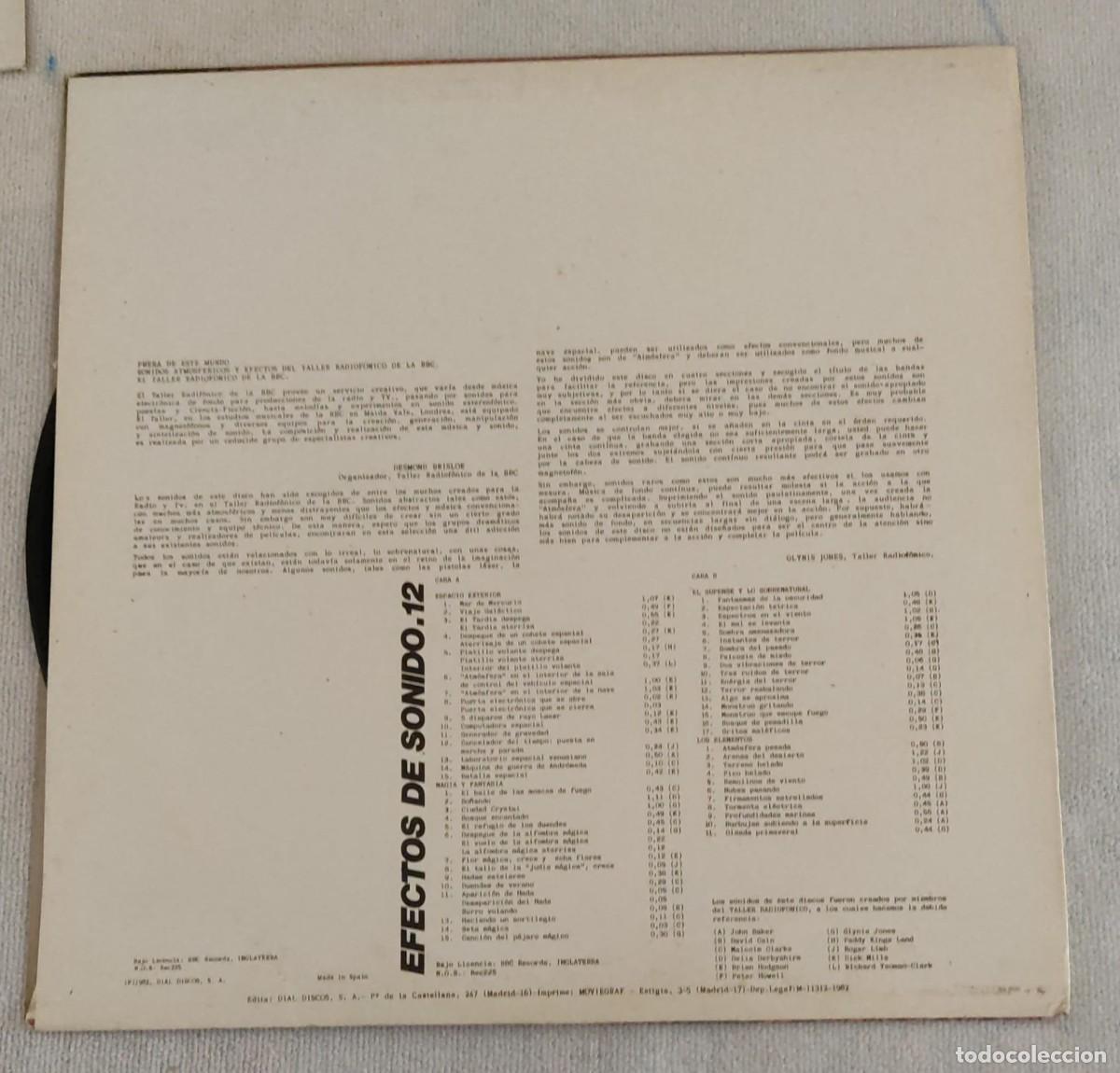 Discos de vinilo: EFECTOS DE SONIDO. - Foto 6
