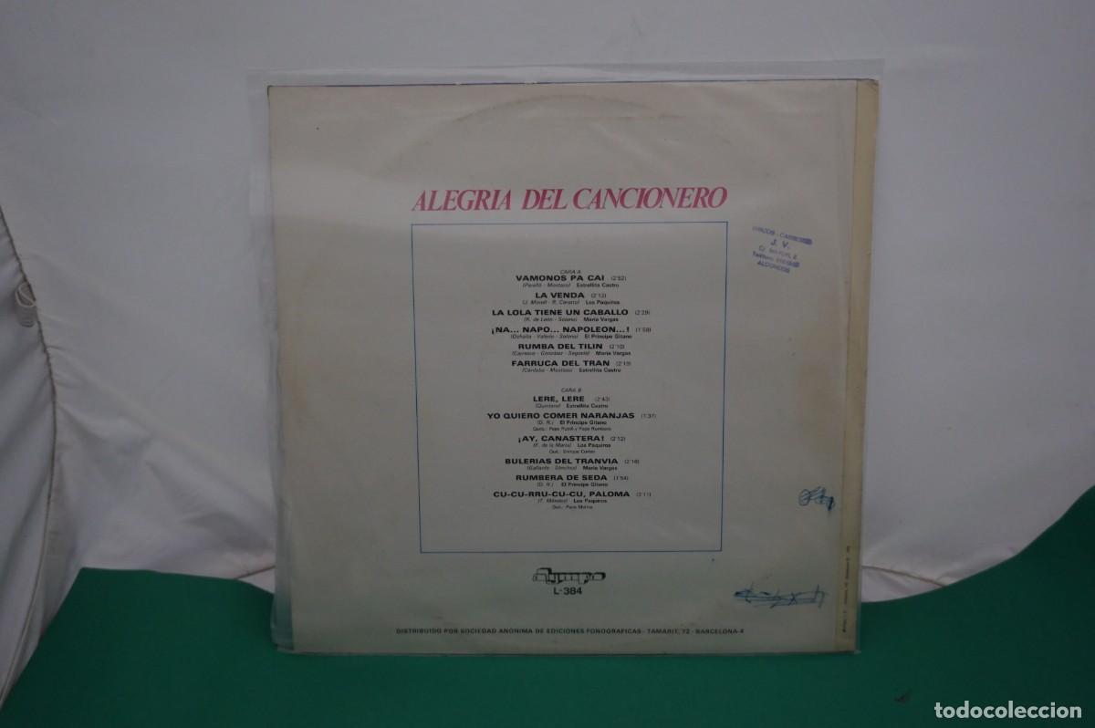 Discos de vinilo: LP - ALEGRIA DEL CANCIONERO - Foto 3