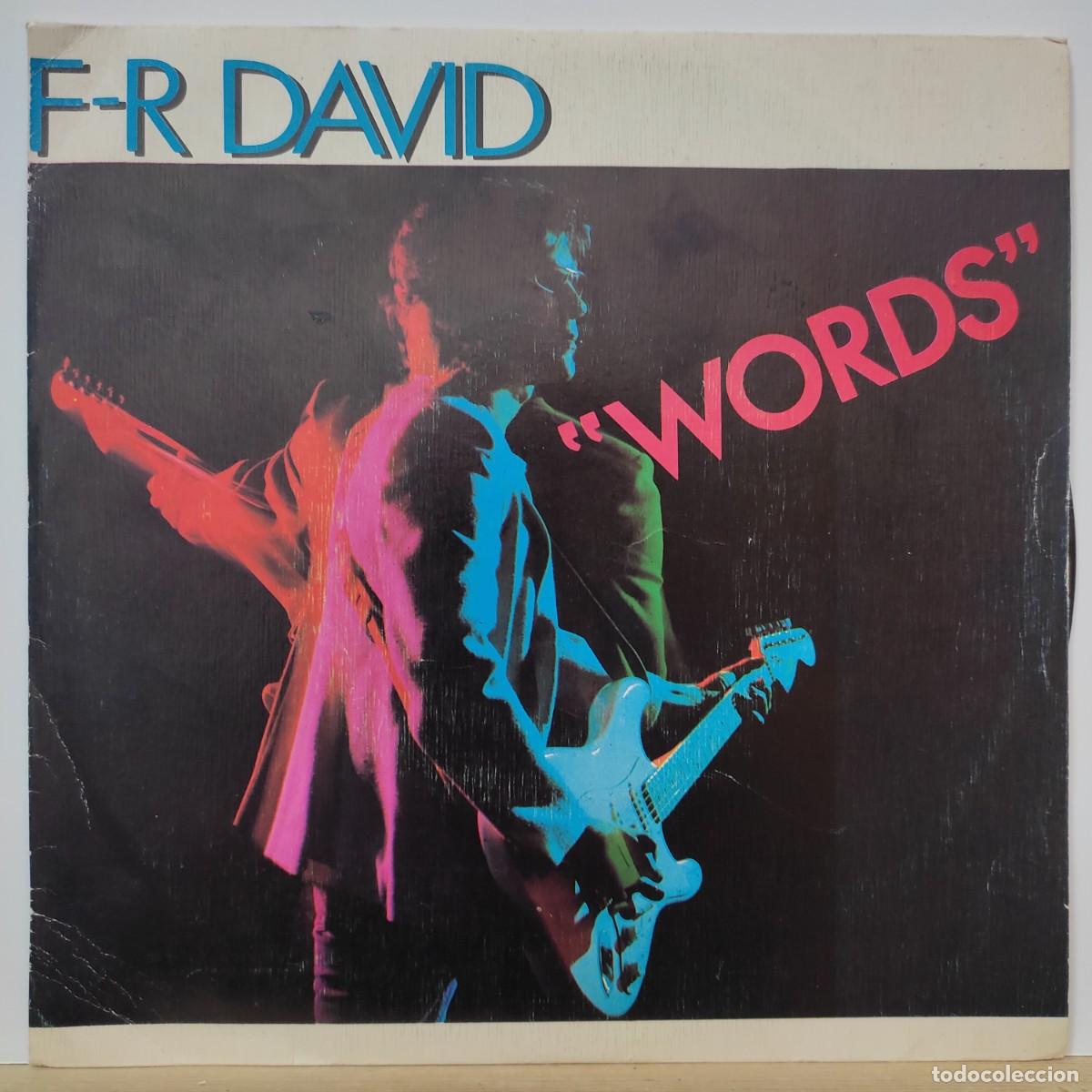 Discos de vinilo: F-R DAVID - WORDS / WHEN THE SUN GOES DOWN - Foto 1
