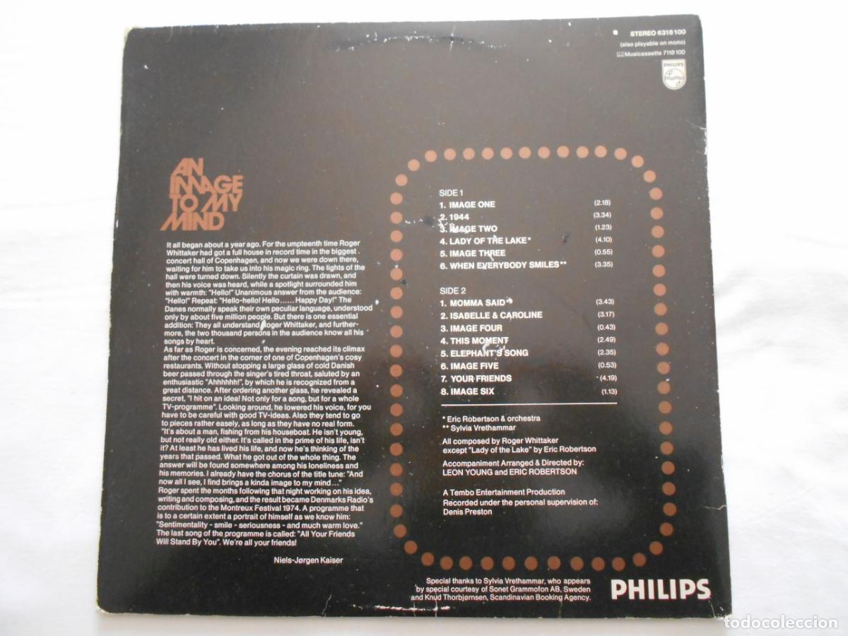 Discos de vinilo: LP ROGER WHITTAKER // AN INNAGE TO MY MIND - Foto 3