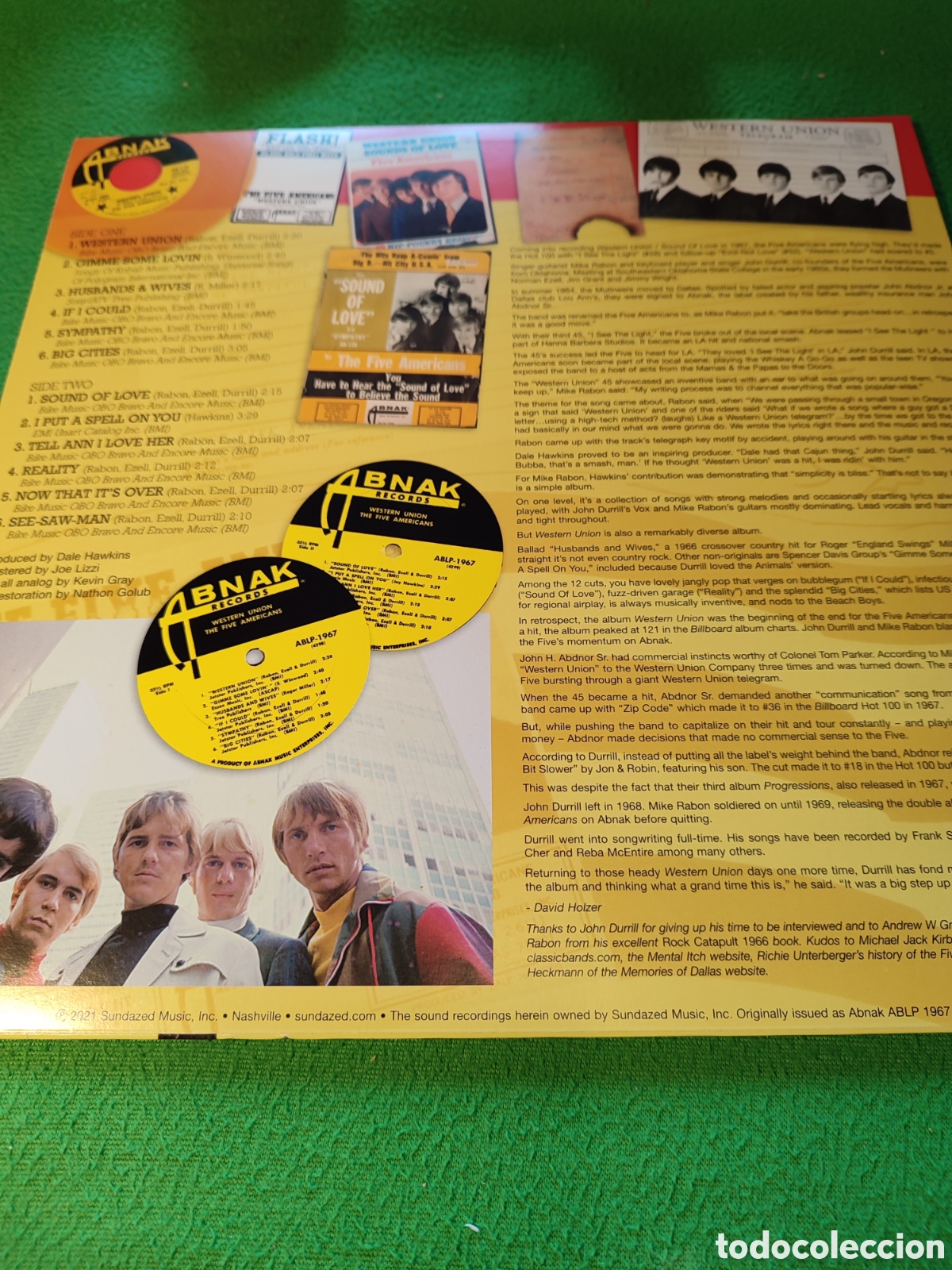 Discos de vinilo: The Five Americans - Western Uni&oacute;n lp - Foto 2