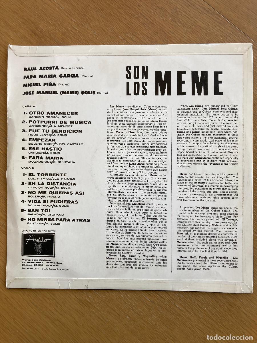 Discos de vinilo: SON LOS MEME LP - Foto 2