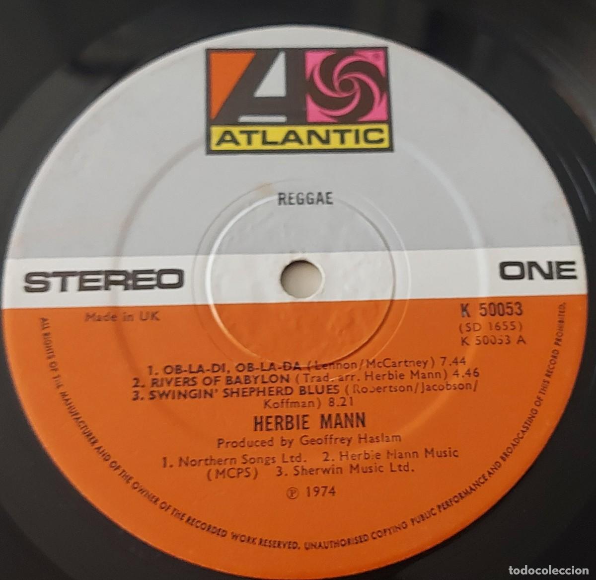 Discos de vinilo: LP HERBIE MANN REGGAE ATLANTIC A&Ntilde;O 1974 UK - Foto 4