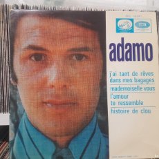 Discos de vinilo: C1 - ADAMO ”J'AI TANT DE RÊVES DANS MES BAGAGES / MADEMOISELLE VOUS +2” - PROMOCIÓN - EP AÑO 1968