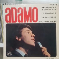 Discos de vinilo: C1 - ADAMO ”LES FILLES DU BORD DE MER / DOLCE PAOLA / LE GRAN JEU +1” - MADE IN FRANCE - EP AÑO 1967