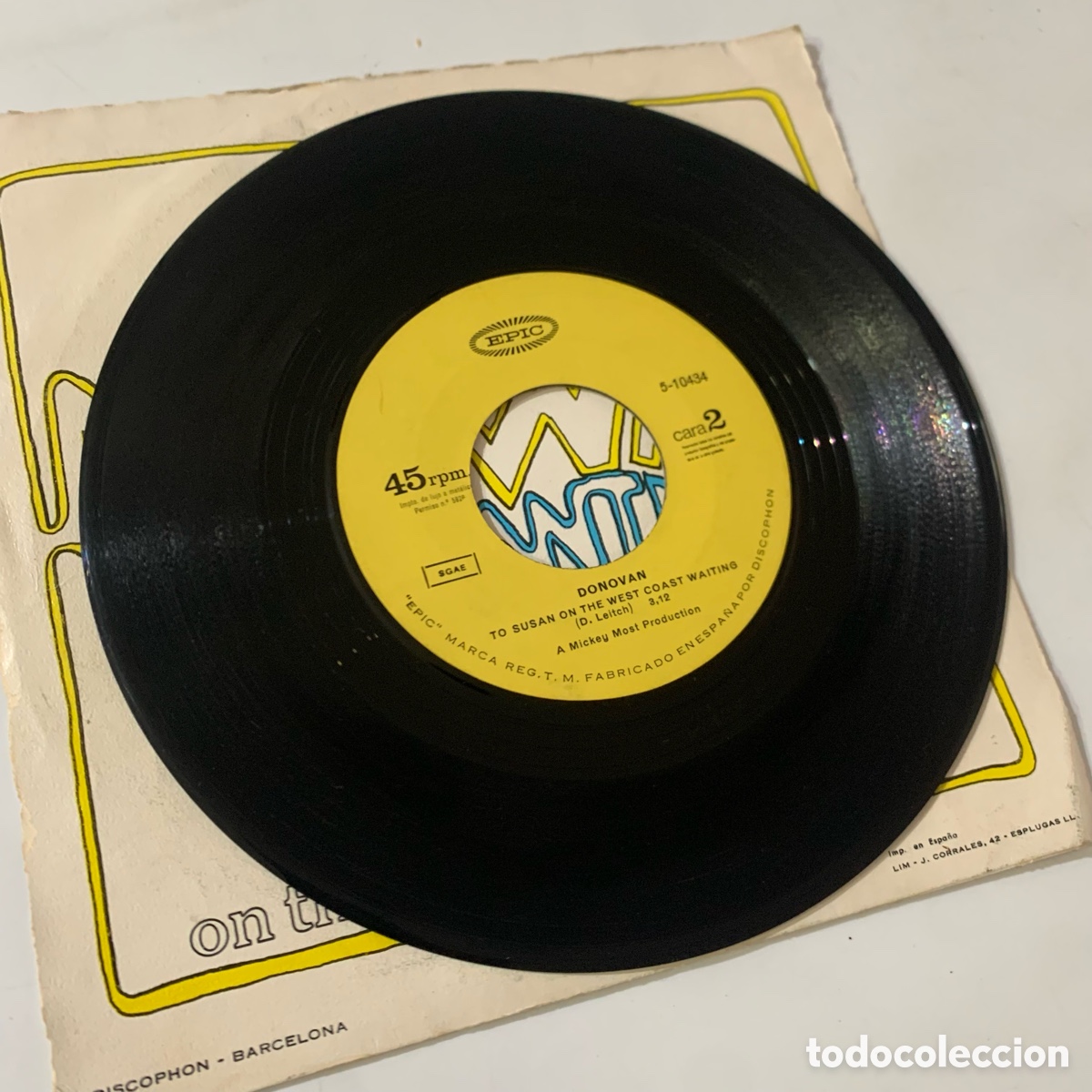 Discos de vinilo: SINGLE EP Donovan &ndash; Atlantis EDICION ESPA&Ntilde;OLA DE 1969 - Foto 3