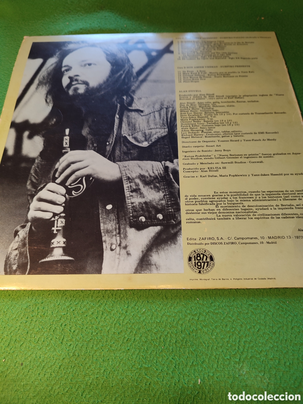 Discos de vinilo: Alan Stivell - Raok dilestra - Foto 2