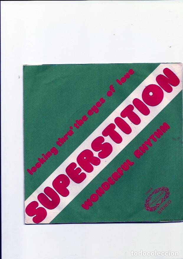 Discos de vinilo: SUPERSTITION. Wonderful Rhythm. (vinilo single 1973) - Foto 2