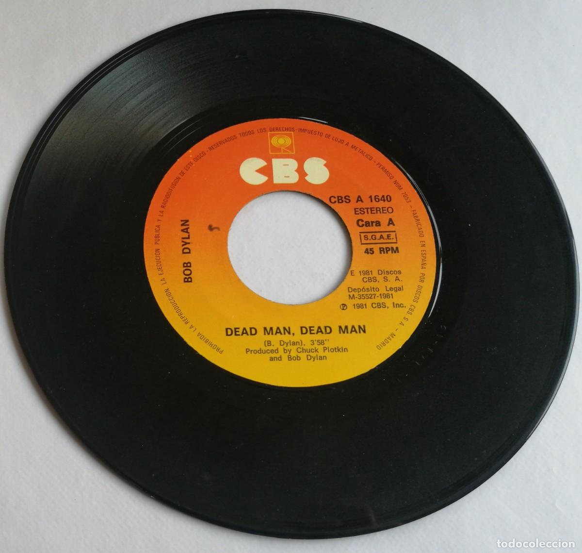Discos de vinilo: Bob Dylan, Dead Man, Dead Man, CBS A 1640, CBS A-1640 - Foto 4