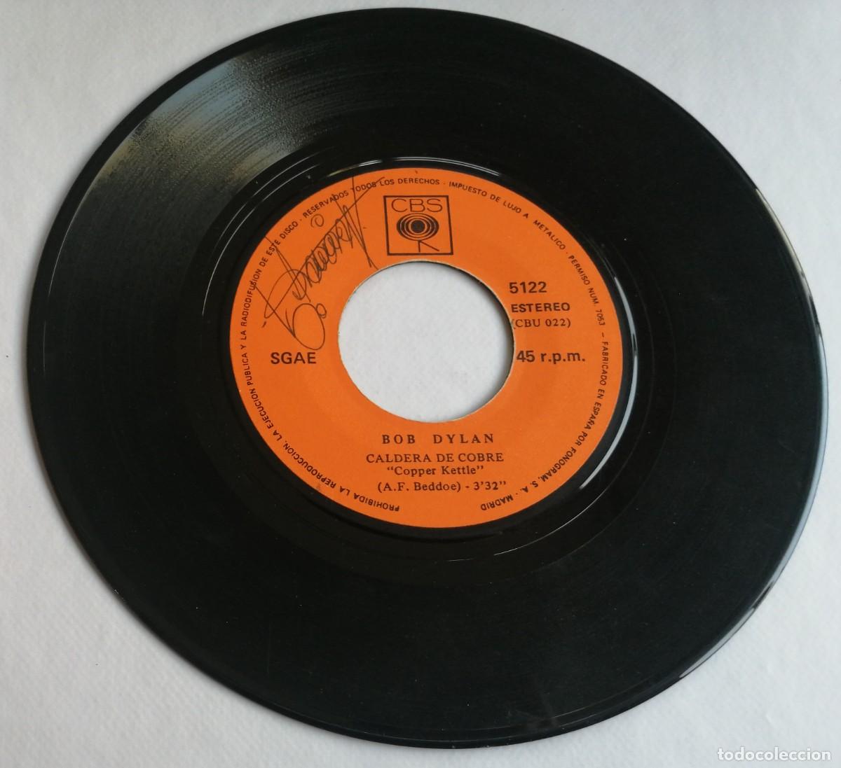 Discos de vinilo: Bob Dylan, Wigwam, CBS 5122 - Foto 3