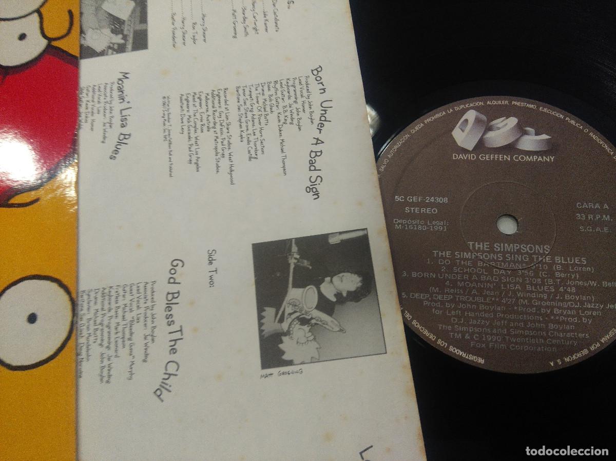 Discos de vinilo: THE SIMPSONS/SING THE BLUES/VINILO. - Foto 2