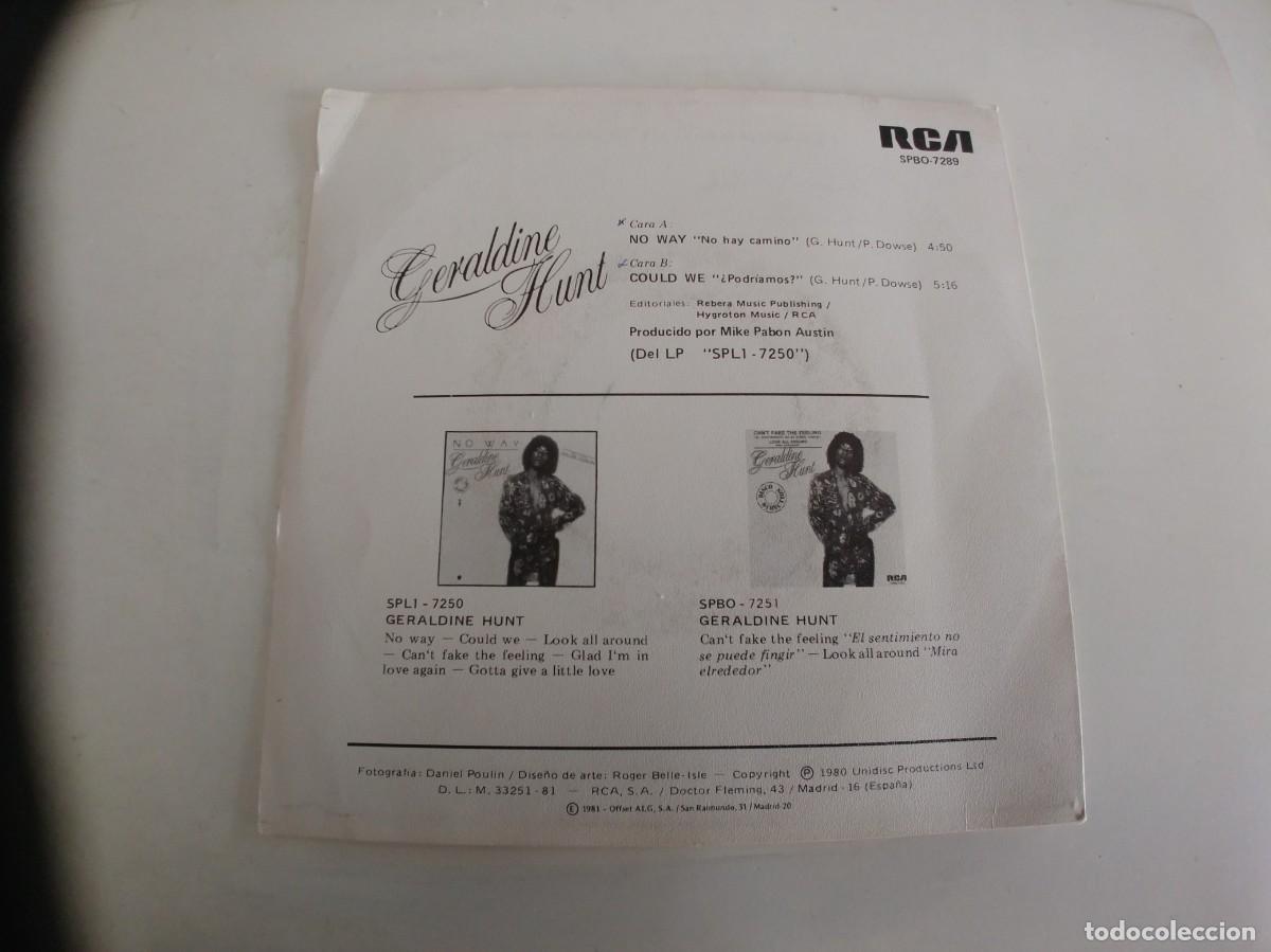 Discos de vinilo: GERALDINE HUNT-SINGLE GOULD WE - Foto 2
