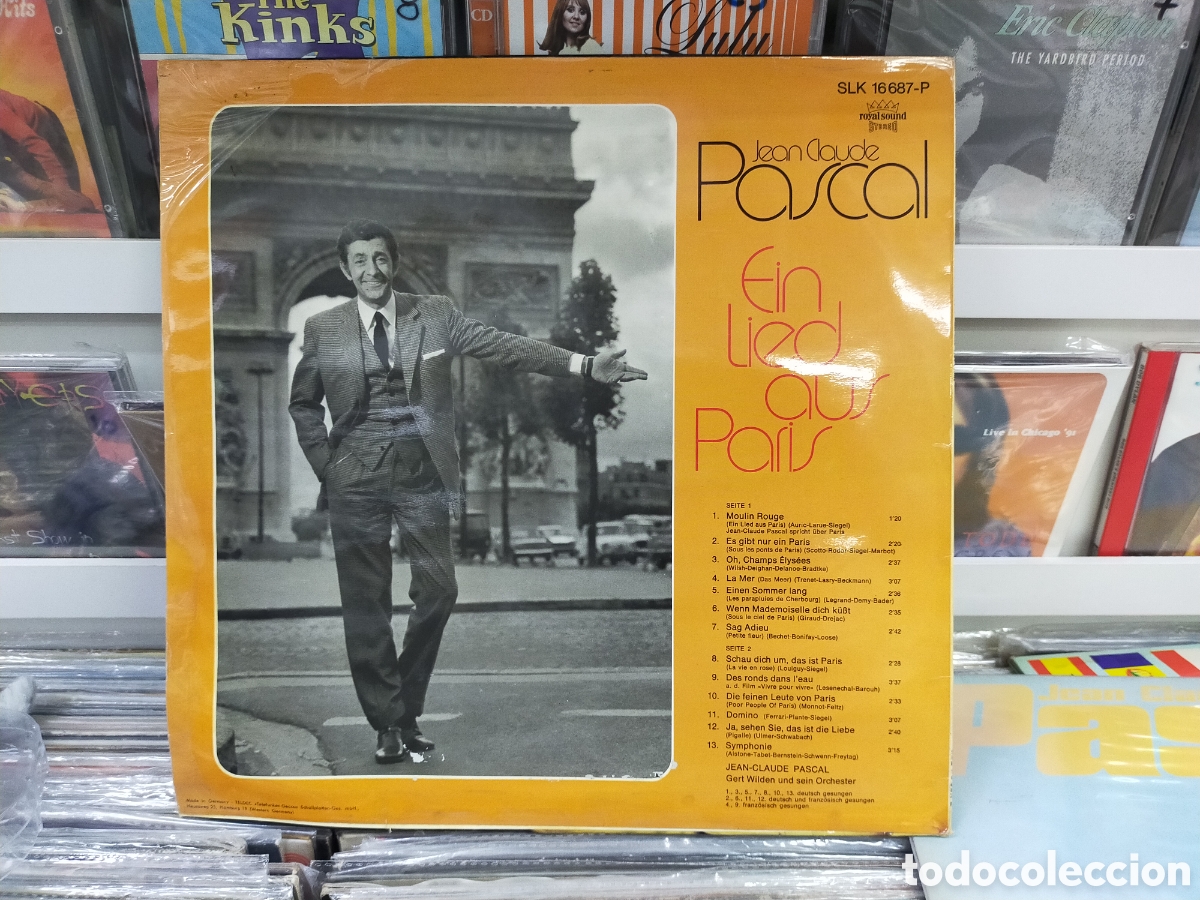 Discos de vinilo: Jean Claude pascal lp ein lied aus paris Alemania - Foto 2