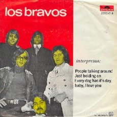 Dischi in vinile: LOS BRAVOS – PEOPLE TALKING AROUND; JUST HOLDING ON + 2 – POLYDOR 2200 014 (ED. MEXICANA) – 1970