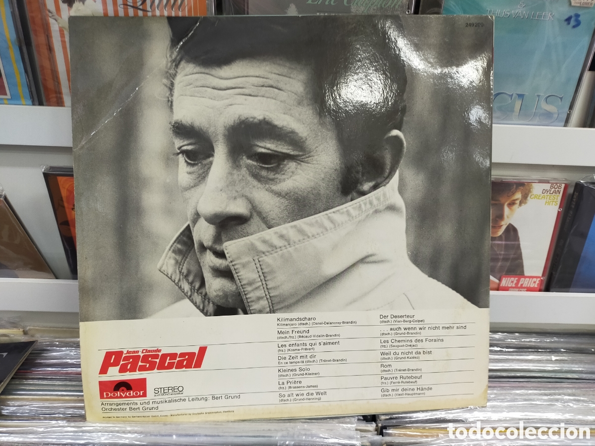 Discos de vinilo: Jean Claude pascal lp Alemania - Foto 2