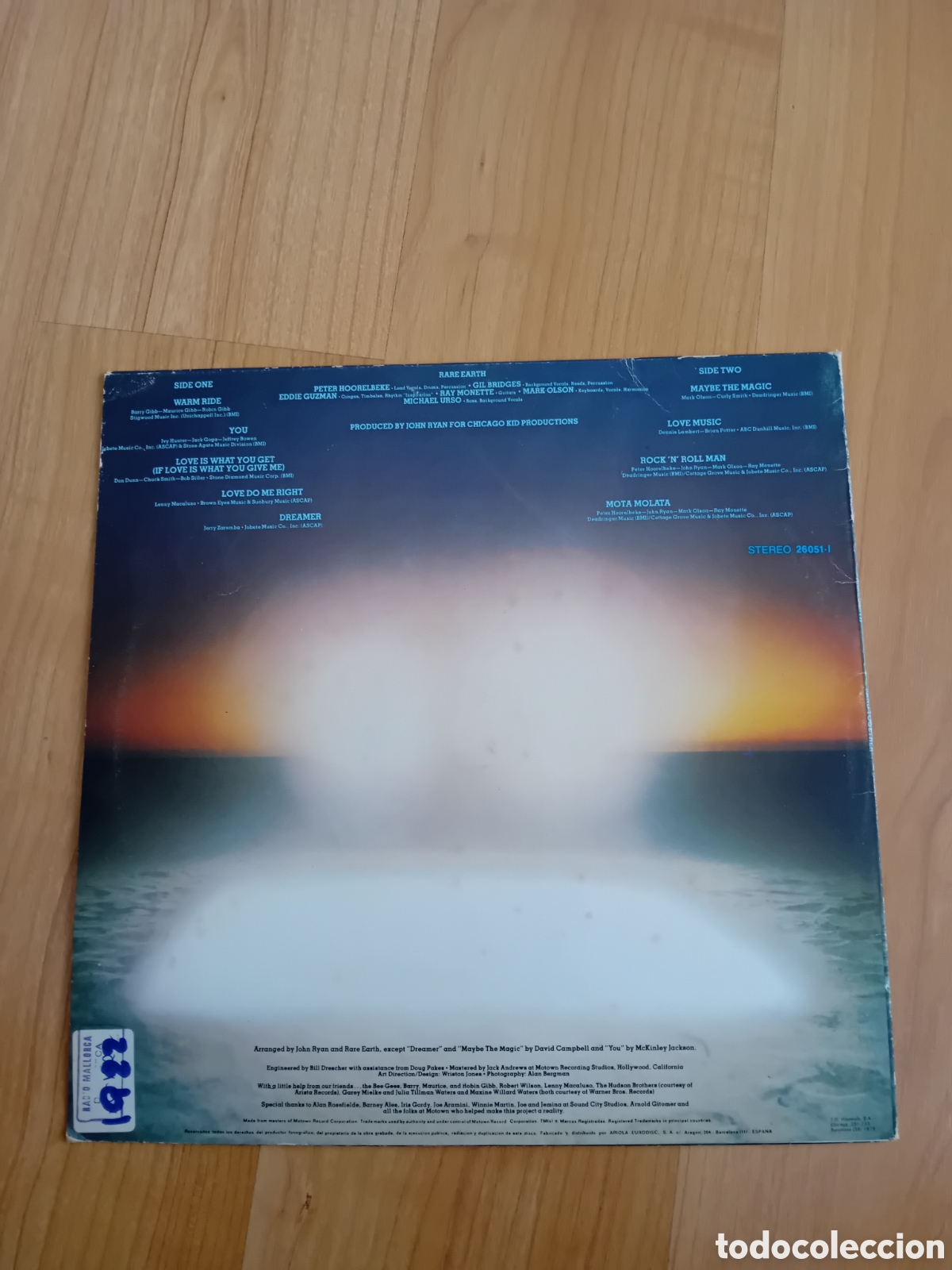 Discos de vinilo: RARE EARTH. BAND TOGETHER - Foto 2