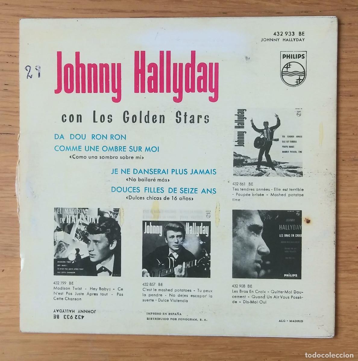Discos de vinilo: JOHNNY HALLYDAY: &rdquo;DA DOU RON RON &rdquo; E.P. VINILO 1963 - ROCKNROLL - Foto 2