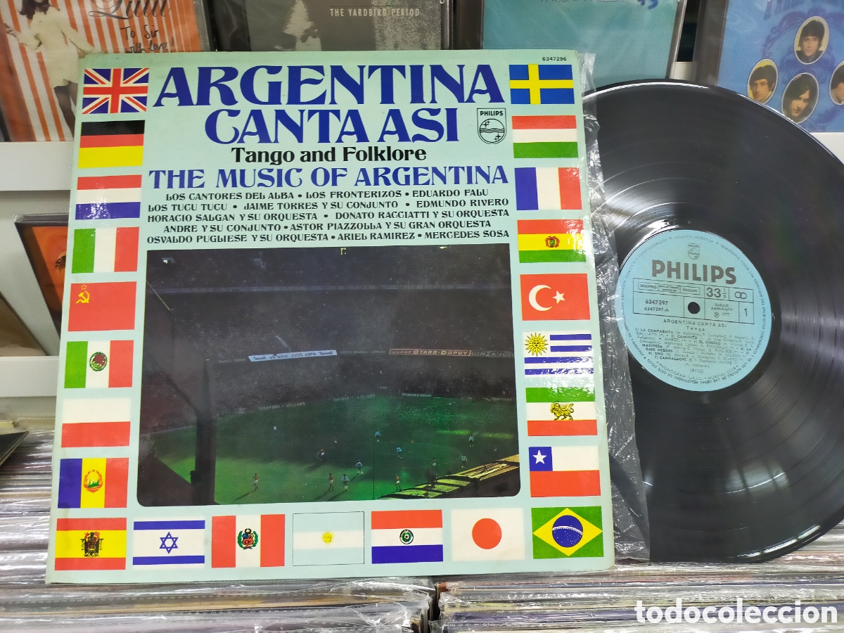 Vinyl records: Argentina canta as&iacute; doble LP tango y folklore argentina 1977 carpeta doble