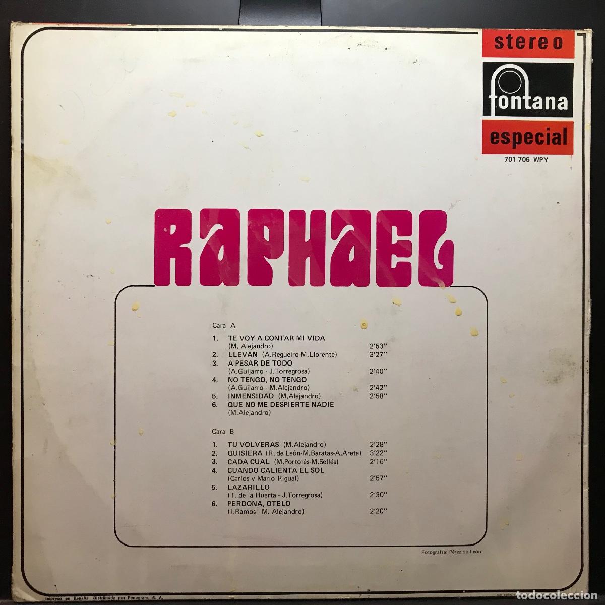 Discos de vinilo: Raphael ● Raphael ● Vinyl, LP, Compilation - Fontana - 1969 - Foto 6