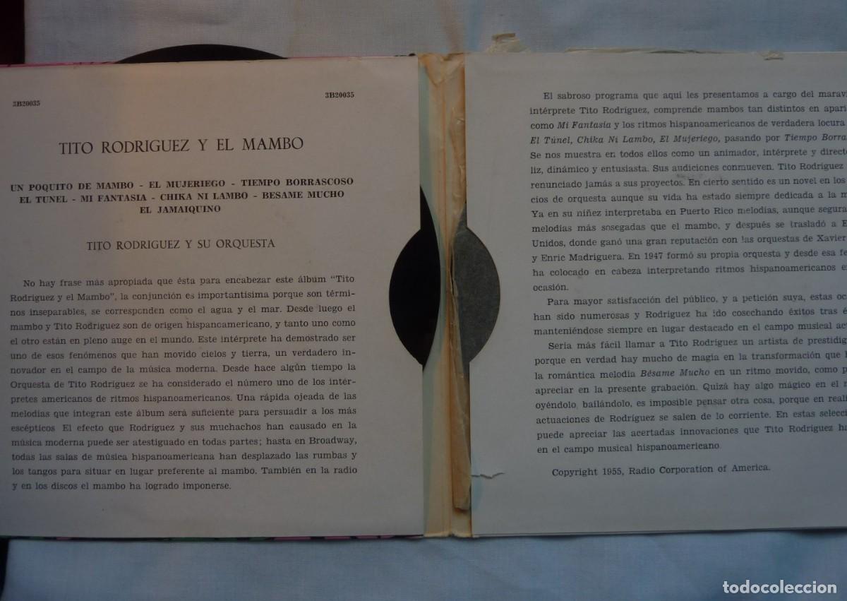 Discos de vinilo: TITO RODRIGUEZ Y EL MAMBO // DOS EPS // EP - Foto 2