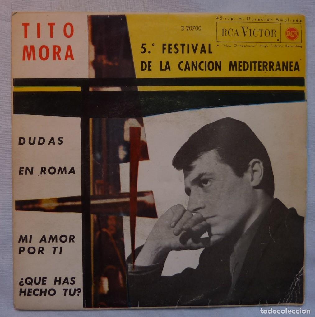 Discos de vinilo: TITO MORA // EN ROMA+3 // 1963 // EP - Foto 1