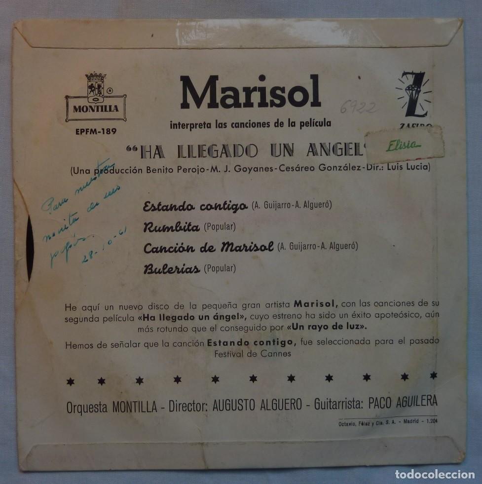 Discos de vinilo: MARISOL // ESTANDO CONTIGO+3 // 1961 // EP - Foto 2