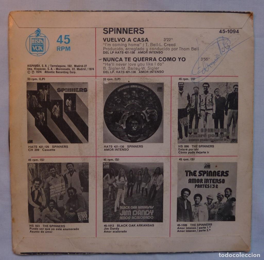 Discos de vinilo: SPINNERS // VUELVO A CASA // 1974 // SINGLE - Foto 2