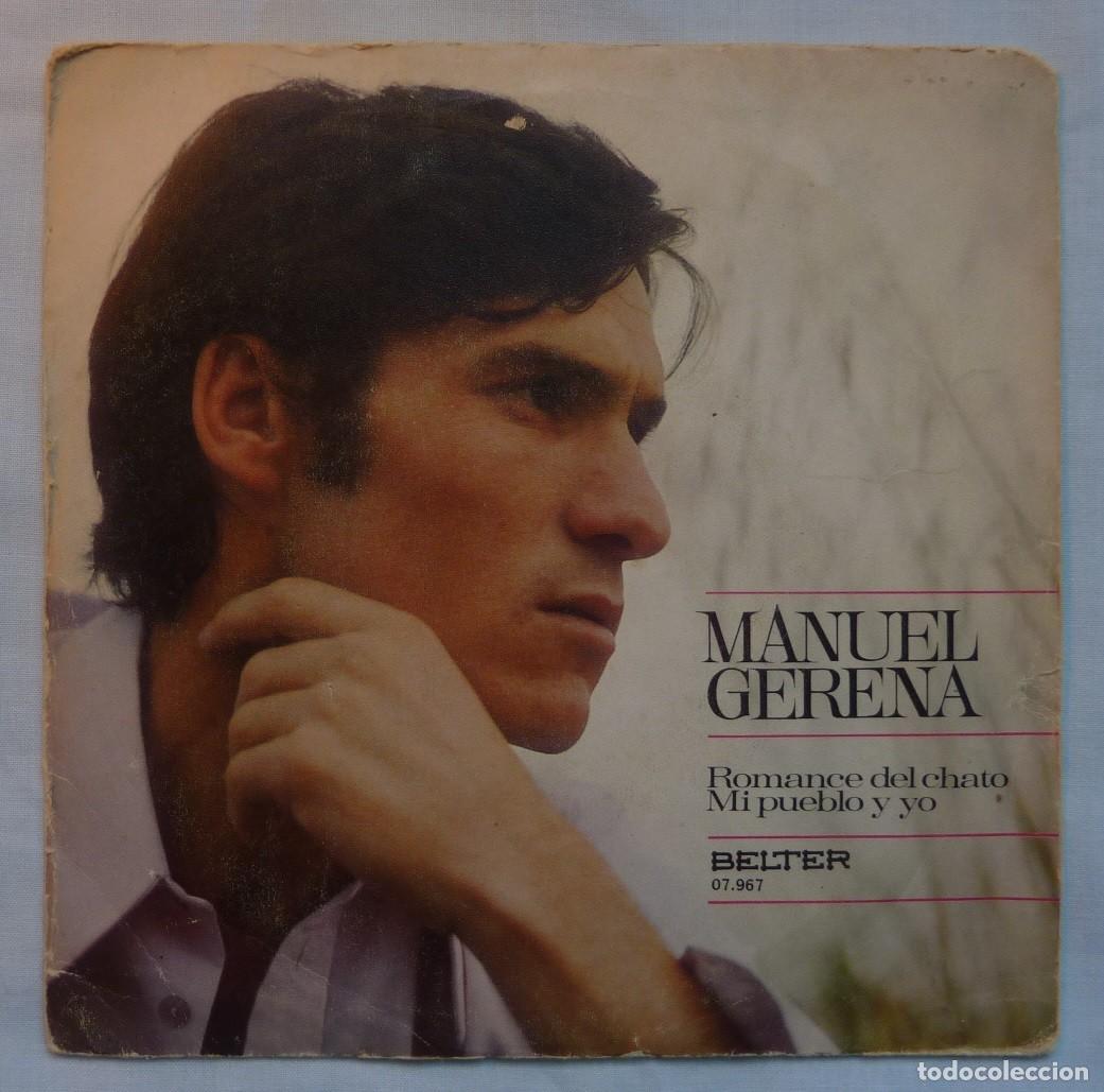 Discos de vinilo: MANUEL GERENA // ROMANCE DEL CHATO // 1971 // SINGLE - Foto 1
