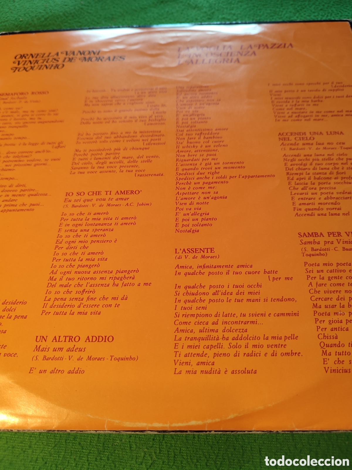 Discos de vinilo: Ornella Vanoni -Vinicius , Toquinho - Foto 3