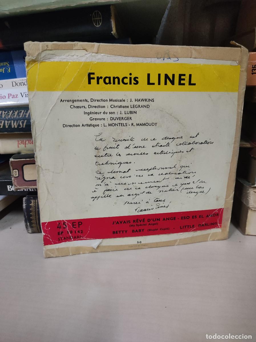 Discos de vinilo: Francis Linel Accompagn&eacute; Par Johnny Hawkins &ndash; N&deg; 2 - Javais R&ecirc;v&eacute; Dun Ange - Foto 2