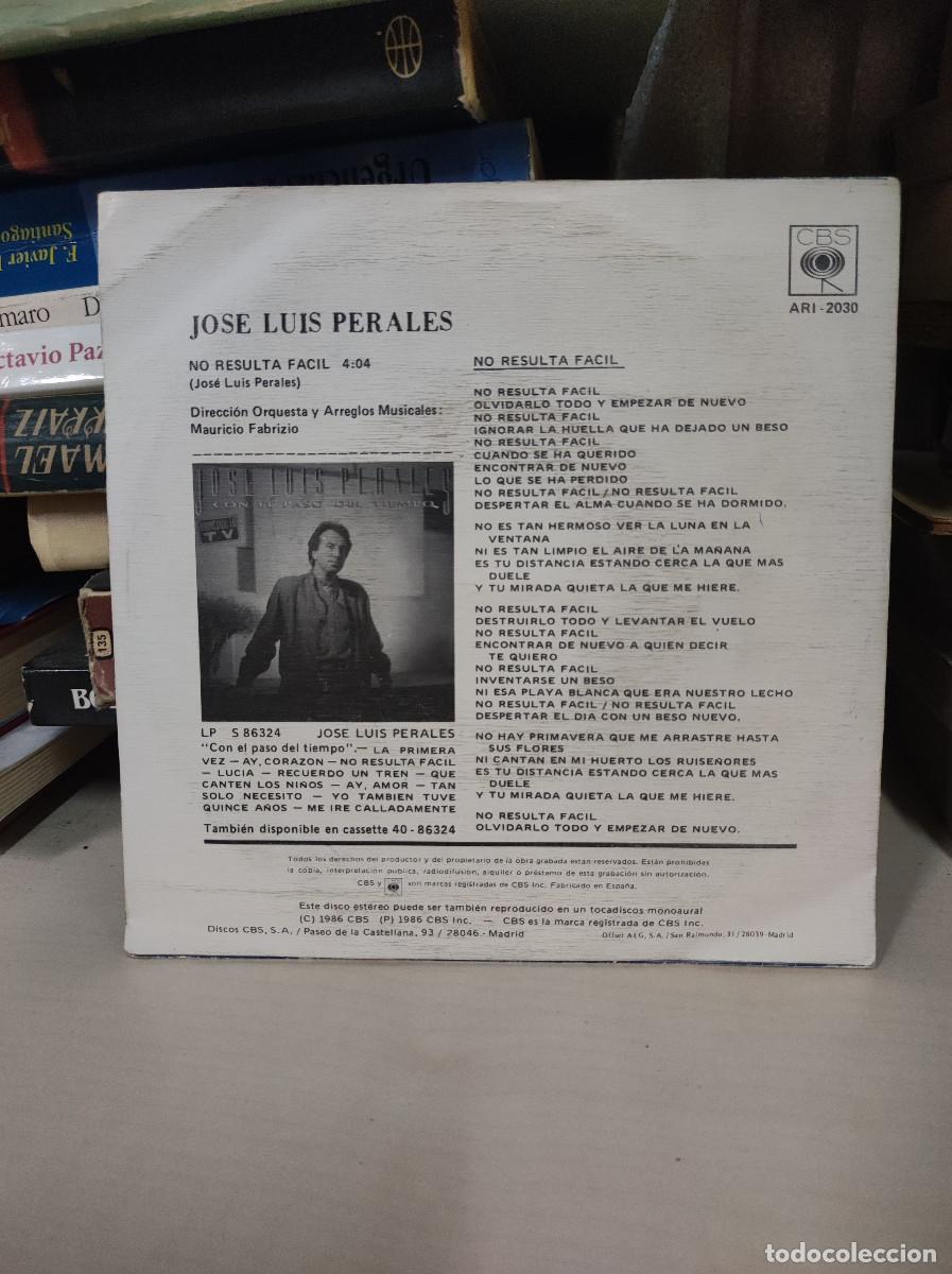 Discos de vinilo: Jos&eacute; Luis Perales &ndash; No Resulta F&aacute;cil - Foto 2