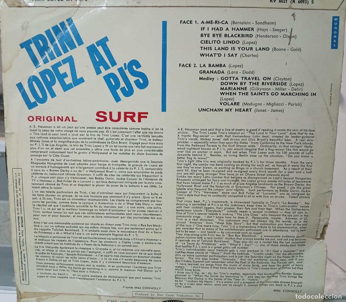 Discos de vinilo: Disco LP Trini Lopez - Foto 2