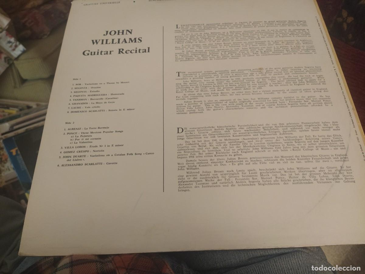 Discos de vinilo: John Williams lp guitar recital - Foto 2