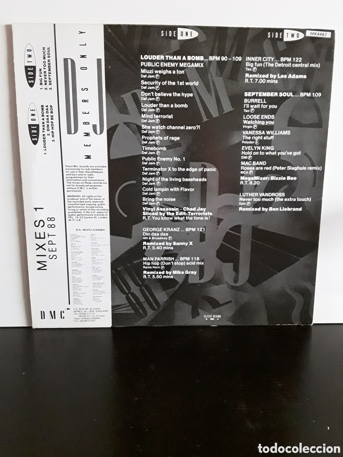 Discos de vinilo: September 88 - Mixes 1 - Foto 2