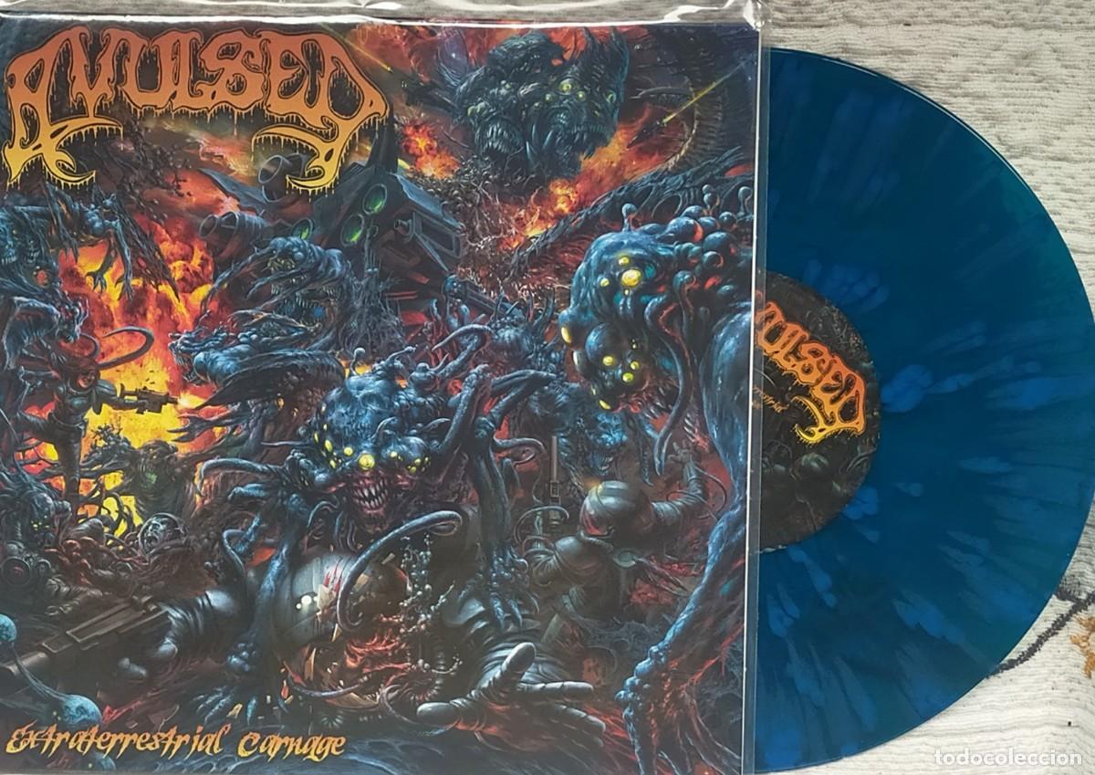 Discos de vinilo: AVULSED. Extraterrestial Carnage.Splatter azul - Foto 1