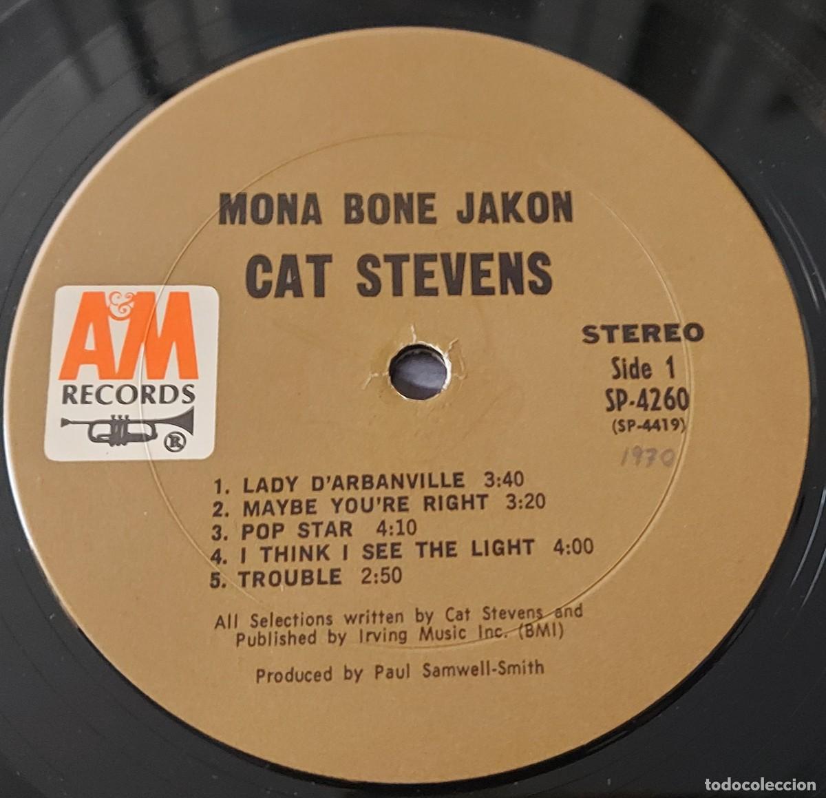 Discos de vinilo: LP CAT STEVENS MONA BONE JAKON A&M RECORDS - Foto 4
