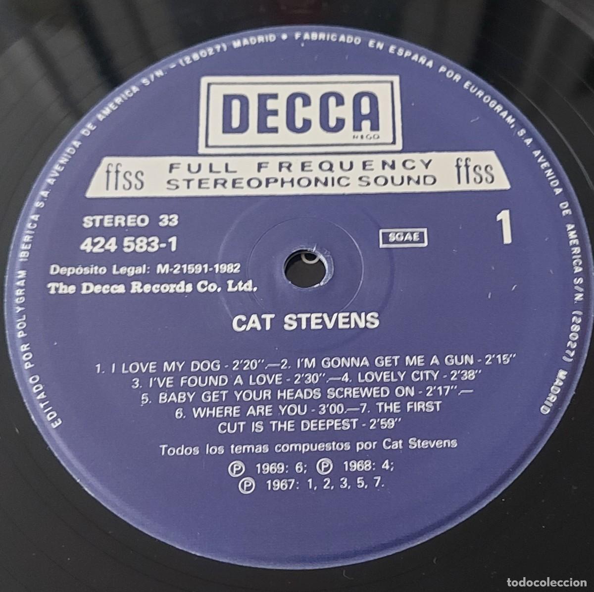 Discos de vinilo: LP CAT STEVENS DECCA FFSS A&Ntilde;O 1982 ESPA&Ntilde;A - Foto 4