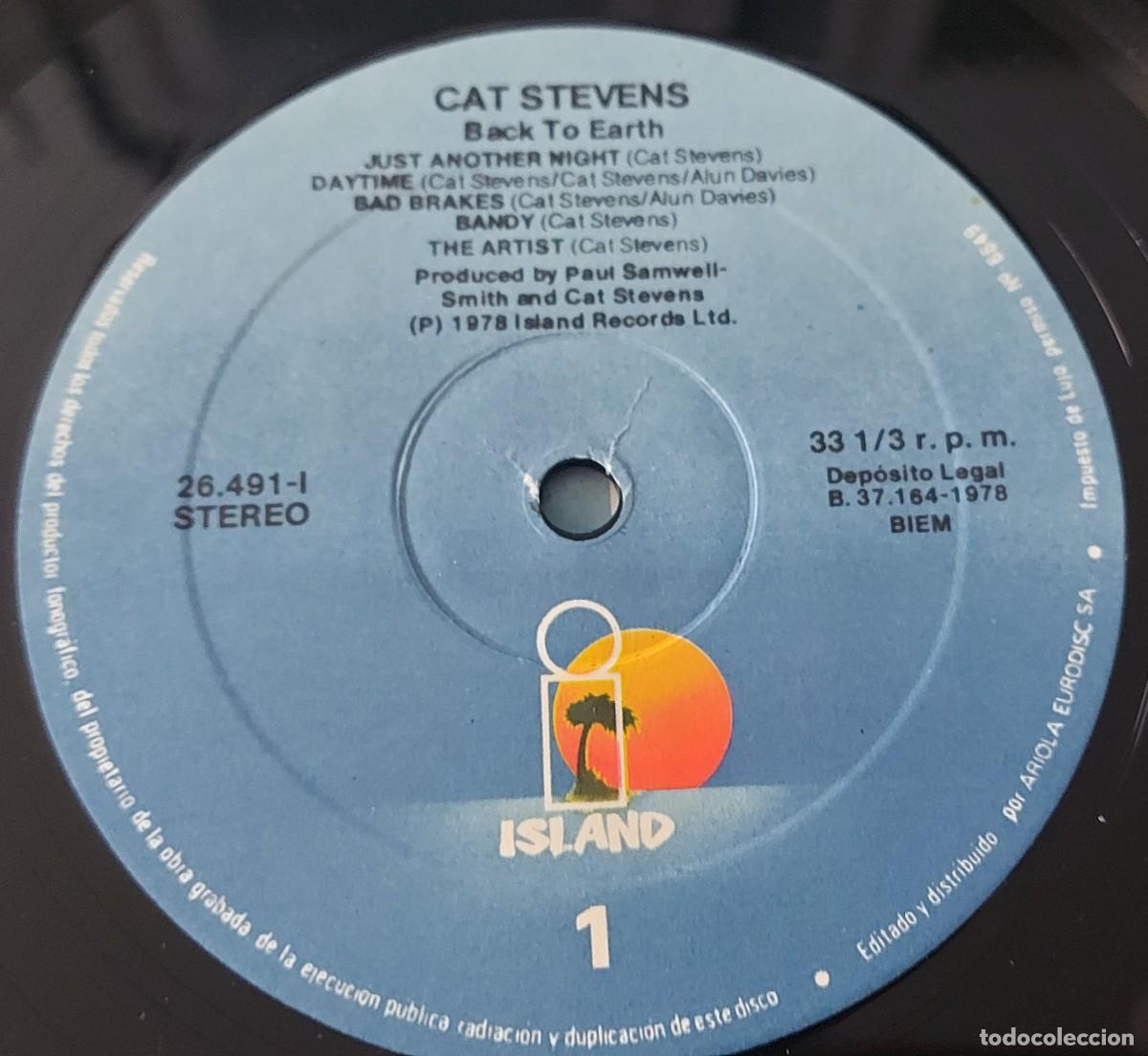 Discos de vinilo: LP CAT STEVENS BACK TO EARTH A&Ntilde;O 1978 ESPA&Ntilde;A - Foto 4