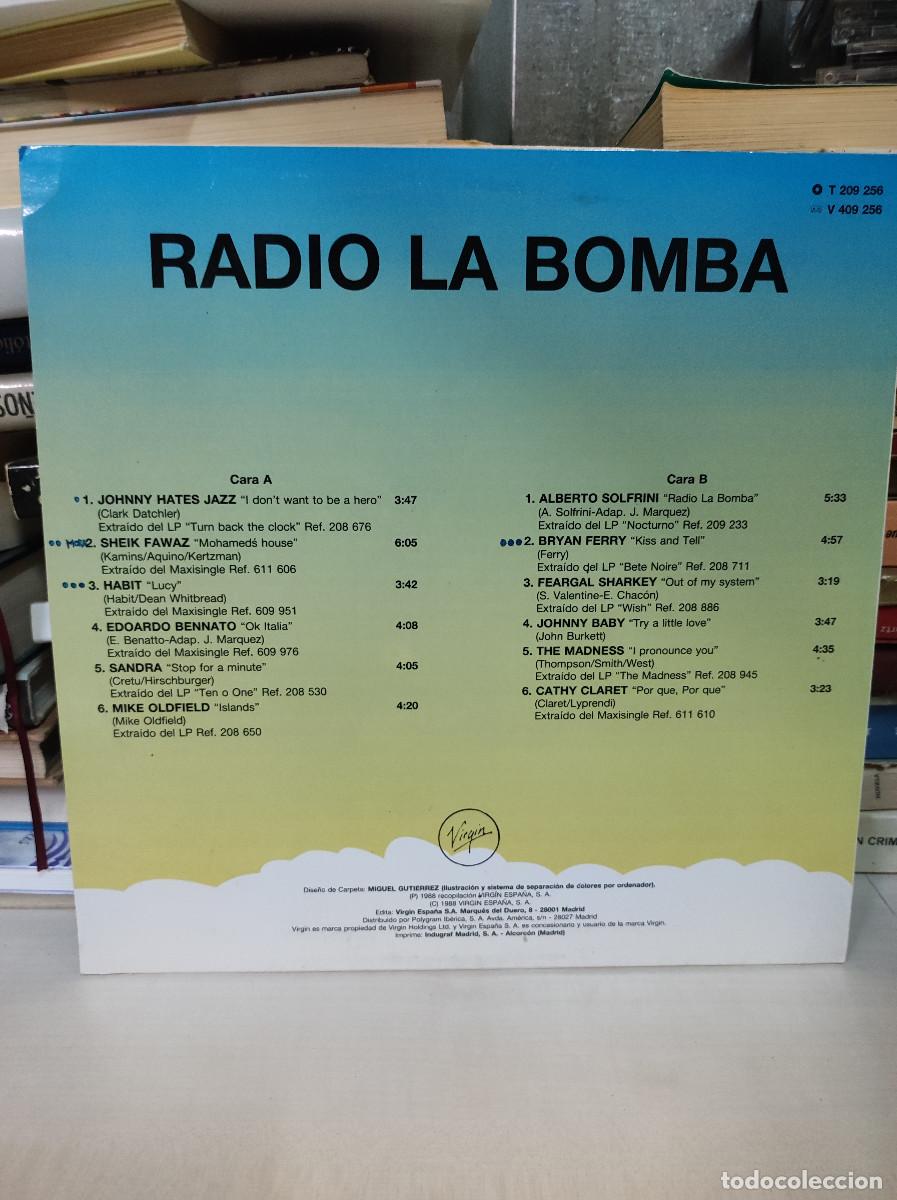 Discos de vinilo: RADIO LA BOMBA 12 EXITOS INTERNACIONALES EN VERSION ORIGINAL - Foto 2