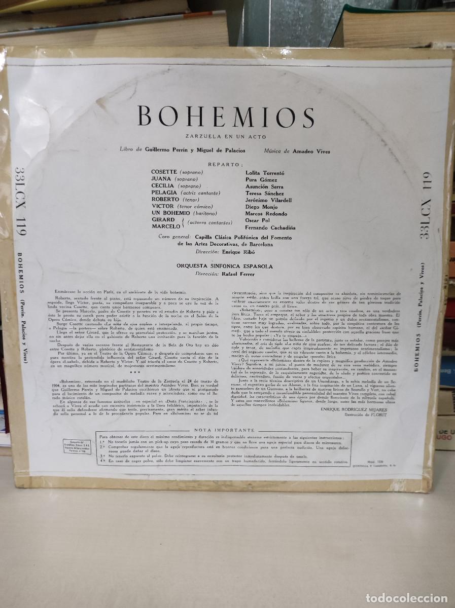 Discos de vinilo: Amadeo Vives &ndash; Bohemios - Foto 2