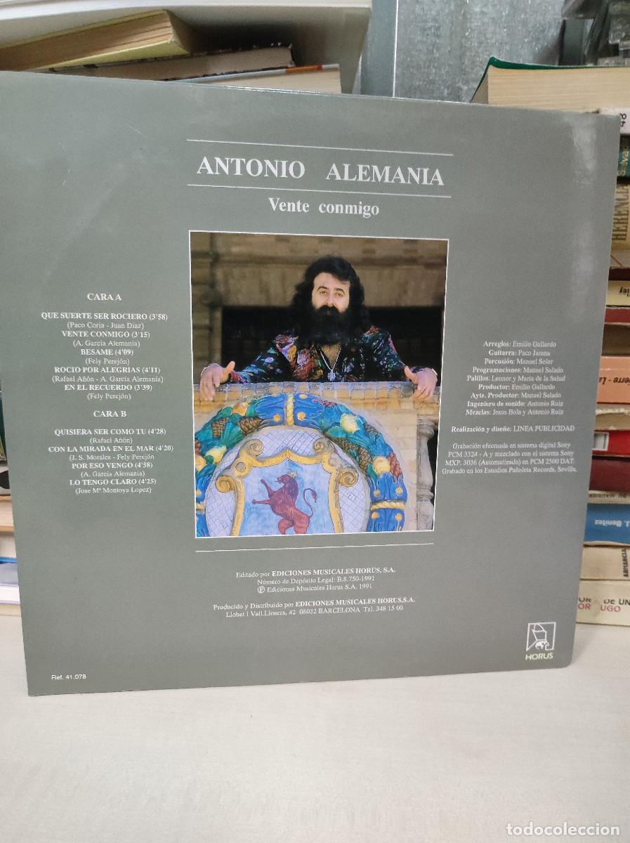 Discos de vinilo: Antonio Alemania &ndash; Vente Conmigo - Foto 2