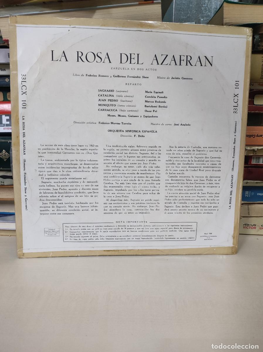 Discos de vinilo: LA ROSA DEL AZAFRAN J. GUERRERO - Foto 2